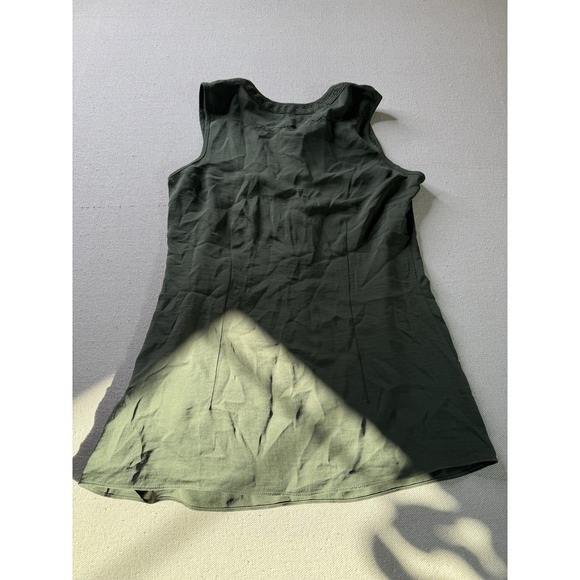 NWT Banana Republic Women's Olive Green Ruffled Sleeveless Blouse - Size 2 - Picture 3 of 8